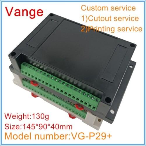 1pcs/lot terminal block black junction box case 145*90*40mm ABS plastic enclosure housing for electronic device