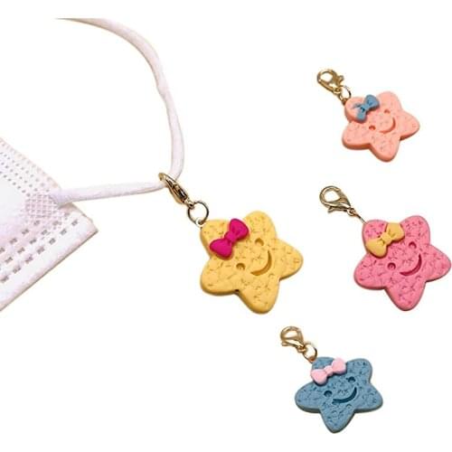4pcs Colorful Mask Charms Sets pendant Cute geometrical Dangle Earring Accessories Resin mask decoration for Girls Women Jewelry