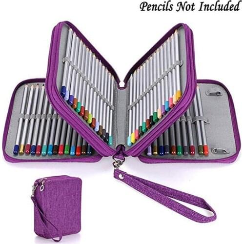 78 Holes Art Painting Pencil Case Creative Large Capacity Drawing Pen Bag Box Kids Multifunction School Stationery Pouch Supply