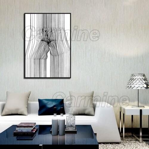 Abstract Wall Art Ass Lines Hd Print Painting Poster Home Living Room and Bedroom Wall Art Decoration Can Be Customized