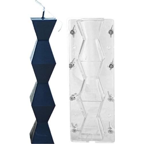 Acrylic Candle Mold Irregular Building Match Cylinder Rib DIY Soap Making Crafts Clay Tools Church Party Wedding Supplies TW029