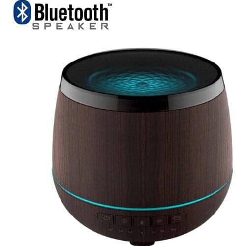 Aromatherapy Diffuser 200ml Bluetooth Speaker Ultrasonic Cool Mist Humidifier Waterless Auto Shut off Timer Adjustable Mist Mode