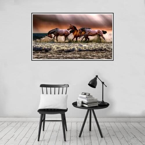 Running Horse Animal Poster Canvas Print Painting Wall Art Living Room Home Decoration