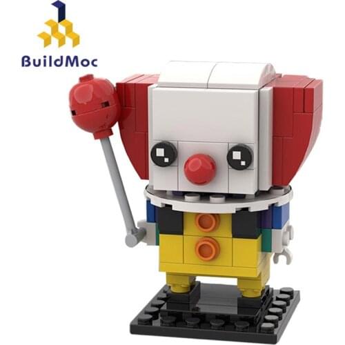 BuildMoc Movie Scary Clown Figures 140PCS MOC Model Building Blocks Toys for Children DIY Toy Kids Gifts Figure
