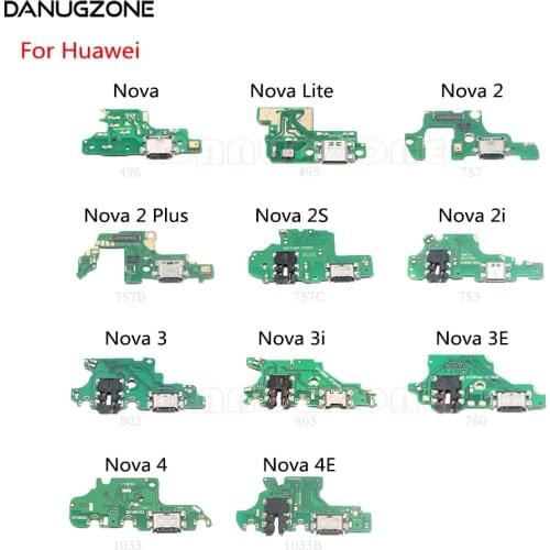 USB Charging Dock Port Socket Jack Plug Connector Charge Board Flex Cable For Huawei Nova 4 4E 3 3E 3i 2 2i Lite