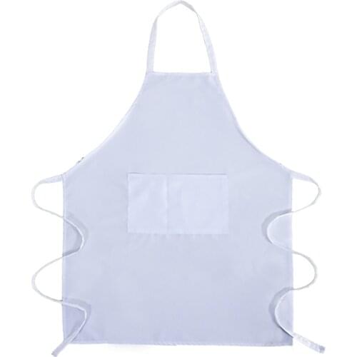 Cheap poly apron waterproof apron pocket apron long waist strap apron