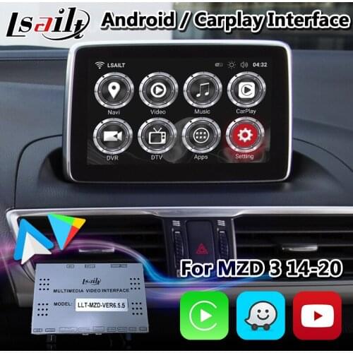 Lsailt GPS Navigation Android multimedia video interface box for Mazda 3 2014-2020 year with wireless carplay adas optional
