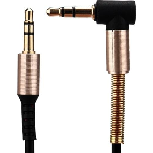 3.5mm Jack Elbow Male to Male Stereo Headphone Car Aux Audio Extension Cable 3.5 Jack To 3.5 Jack AUX Adaptador Aux Кабель