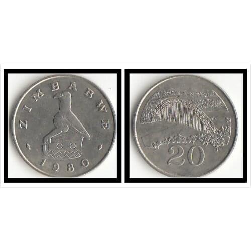 Zimbabwe 50 Cents Coins Africa Original Coin Collectible Edition Real Rare Commemorative