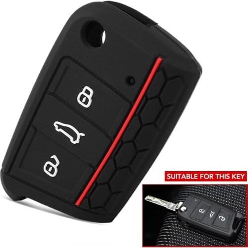 Car Fashion Silicone Key Case Cover Key Bag For Volkswagen Golf 7 For Skoda Octavia A7 Key Portect Case Car-styling Auto Part