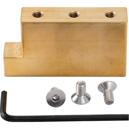 Musiclily Ultra Solid Fat Brass L Shape Tremolo Block for Floyd Rose Locking Tremolo Bridge Electric Guitar, 32mm