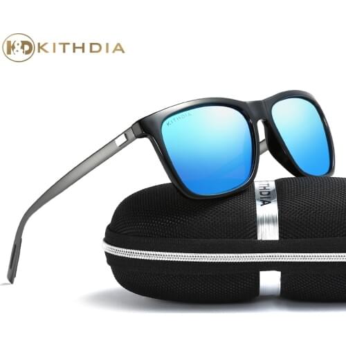 KITHDIA Brand Unisex Retro Aluminum Sunglasses Polarized Lens Fashion Square Eyewear Sun Glasses For Men and Women #KD387