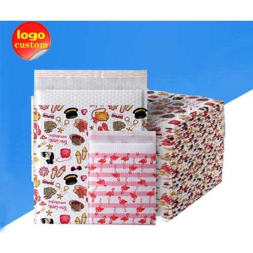 Printed Bubble Mailing Padded Envelopes Bag PE Plastic Shipping Express Courier Postal Wrap Self Adhesive Delivery Packing GIFT