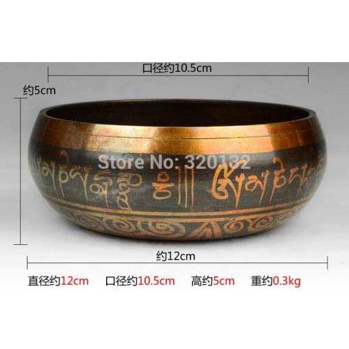 Nepalese YOGA OUTSTANDING OLD CHAKRA TIBETAN SINGING BOWL 12cm Diameter Wholesale Bowls