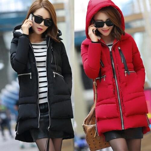 New Winter Jacket Women Cotton Short Jacket Fashion 2018 Girls Padded Slim Plus Size Hooded Parkas Stand Collar Coat