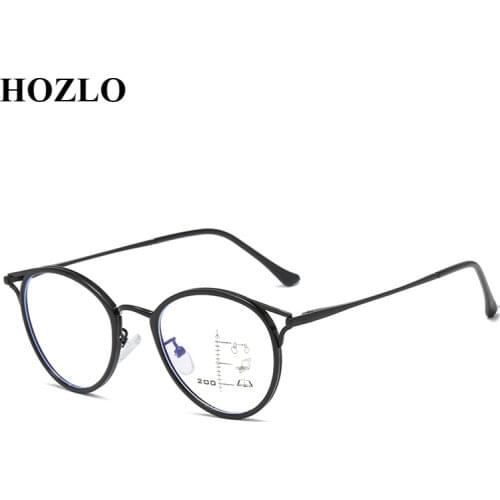 Women Blue Light Blocking Progressive Multifocal Reading Glasses Magnifier Female Cat Ear Frame Look Near Far Presbyopic Glasses