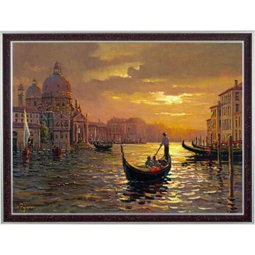 Oneroom Santa Maria sunset boat trip scenic Needlework,Bricolage DMC Cross stitch,Embroidery kits Cross-Stitching Patterns
