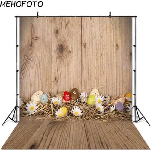 Easter Photography Background Colorful Eggs Wood Floor Baby Photo Backdrop Photobooth Studio Backdrops Props
