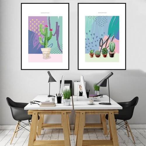 Cactus Canvas Print Graffiti Poster Canvas Print Painting Wall Art Living Room Home Decoration