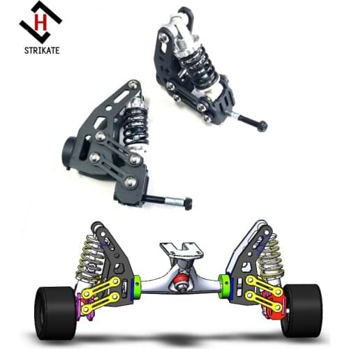 Diy Skateboard Spring Rear shock absorber bridge Skateboard Trucks Suspension Bridge 8inch Long Board Trucks Suspension Spring