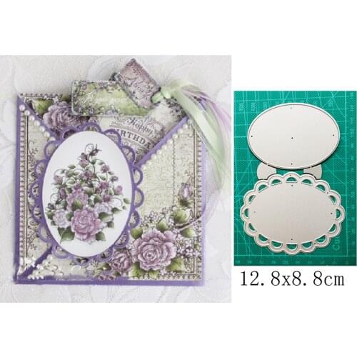 Craft dies metal cutting dies cut die lace layering oval frame Scrapbook dies crafts paper knife mould blade punch stencils dies