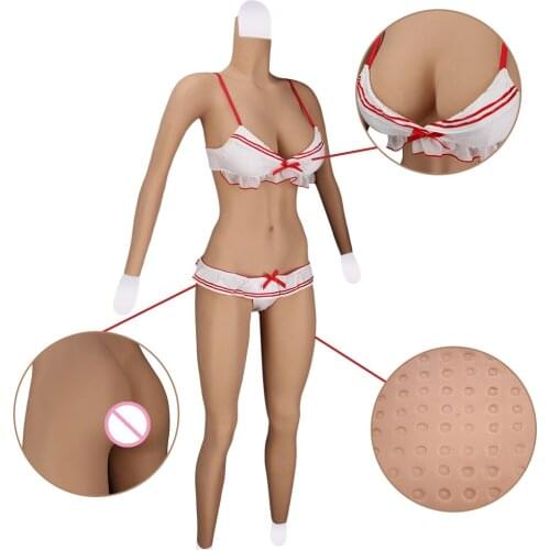 Tgirl Shemale Crossdress Silicone Body Suits C E Cup Fullbody Long Length Pants Transgender Drag Queen Cosplay Breast Forms