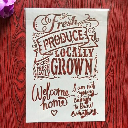 A4 29 * 21cm GROWN Floral DIY Stencils Wall Painting Scrapbook Coloring Embossing Album Decorative Paper Card Template