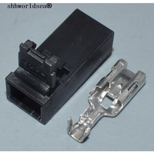 Worldgolden 1pin 6.3mm auto electric plastic housing plug harness cable connector 1900-1003