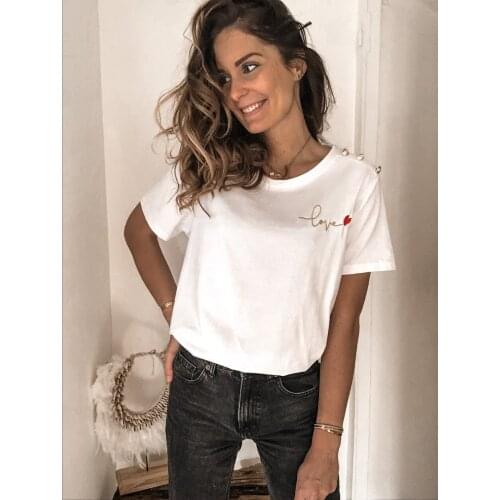 Women Loose Student Clothes Womens Tops T-Shirts Early Spring Ins Ladies Summer Korean New Short-Sleeved T-Shirt