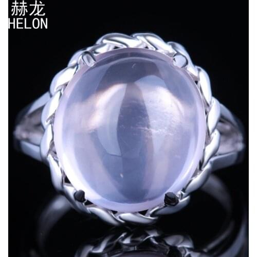 925 Sterling Silver Flawless 13x11mm Oval 7.94ct Genuine Pink Quartz Solitairee Wedding Women Trendy Fine Jewelry unique Ring