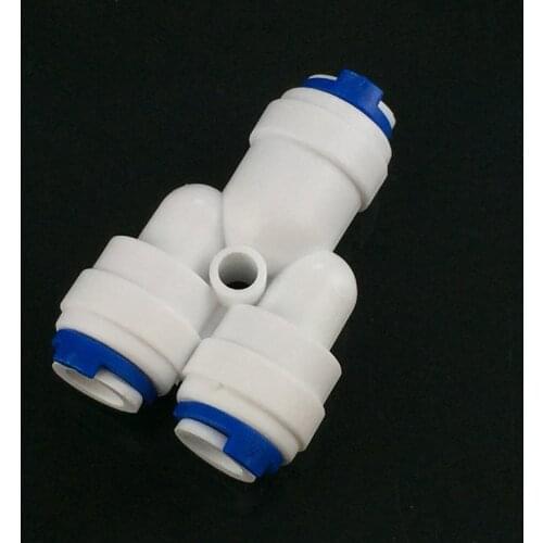 10PCS Tee joint water pipe fitting 1/4"-1/4'-1/4" ID6.35mm for RO machine parts quick push in connector