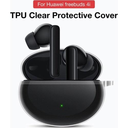 2021 New Anti-fall Waterproof TPU Clear Protective Silicone Case Protector Cover for huawei freebuds 4i Earphone