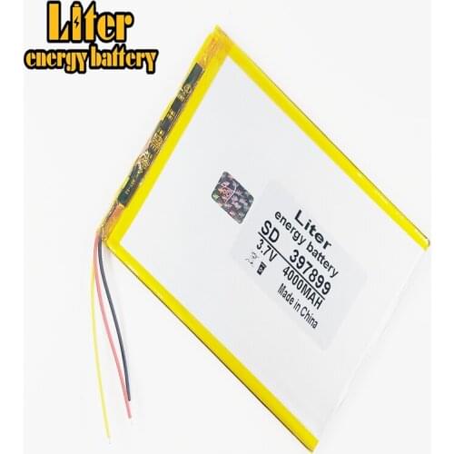 3 line 3.7V,4000mAH (polymer lithium ion battery) Li-ion battery for tablet pc 7 inch 8 inch 9inch 397899