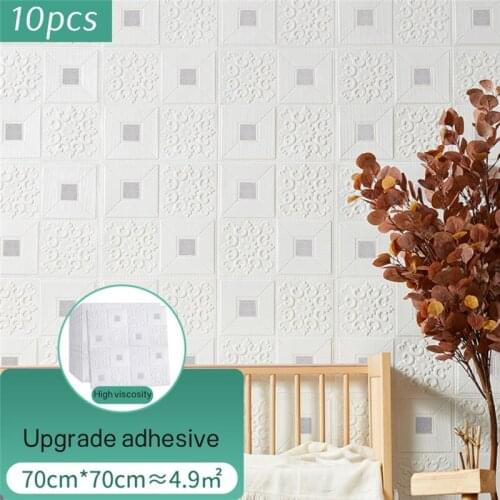 3D Wall Sticker Stereo Ceiling Panel Roof Decor Foam Wallpaper Self-adhesive Waterproof DIY Living Room Decoration TV Background