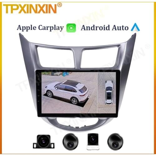 6+128G For Hyundai Solaris 1 2010 - 2016 Android Auto Car Radio Multimedia Video Screen GPS Bluetooth Navigation AutoStereo