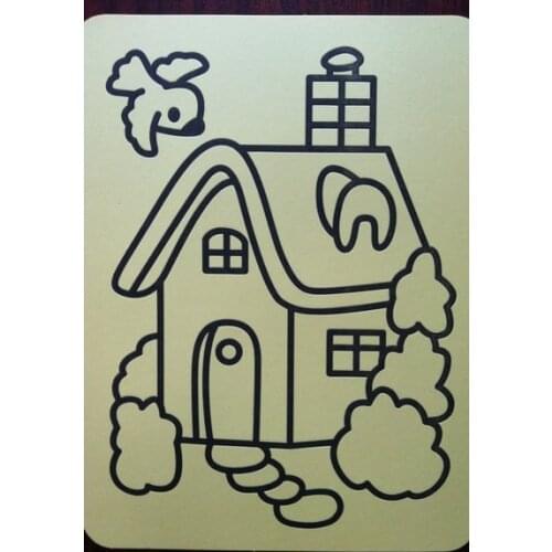 Free shipping (100pcs/lot) 15x21cm yellow sticker cards for Sand art