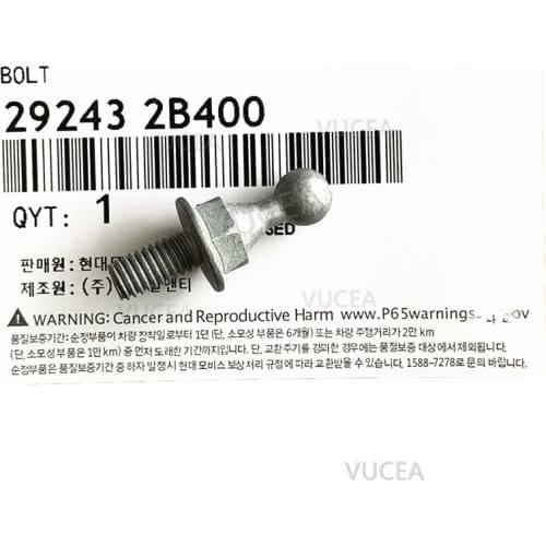 Engine cover mounting bolt FOR Hyundai Elantra MD AD Creta IX25 1.6 Kia RIO 2017 2018 2019 OEM 292432B400 29243-2B400