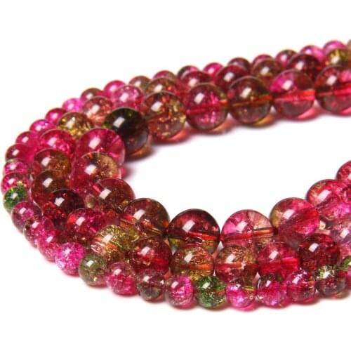 Genuine Tourmaline Quartz Lucky Gemstones Beads For Jewelry Making Loose Spacer Beads DIY Bracelet Necklace Charms Wholesale 6MM