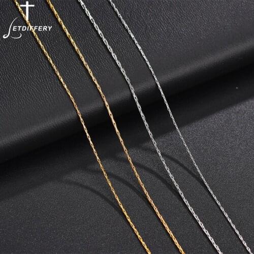 Letdiffery New 4mm/5mm Golden Silver Color Necklace Stainless Steel Hammer Chain for DIY Jewelry Making Findings Accessories