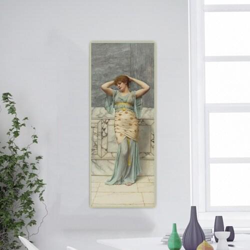 Citon John William Godward《Beauty in a Marble Room》Canvas Art Oil Painting Artwork Picture Wall Hanging Decorations Home Decor