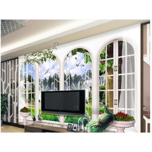 Home Decoration European-style arches Waterfall 3d background wall photo wall murals wallpaper