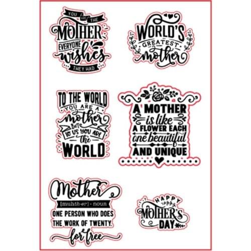Mothers Day Silicone Clear Seal Stamp DIY Scrapbooking Embossing Photo Album