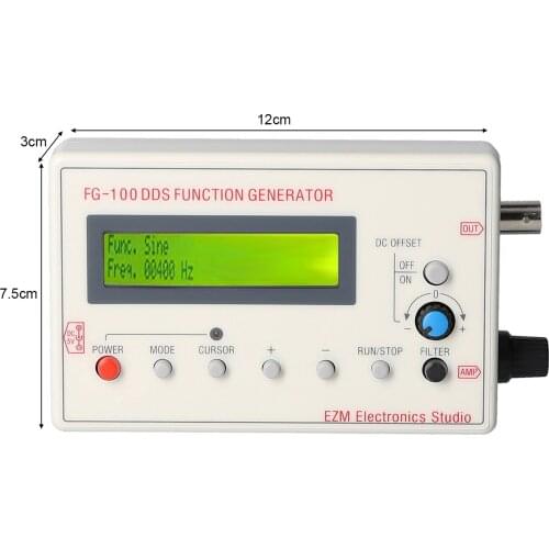 FG-100 DDS Function Signal Generator Frequency Counter 1Hz - 500KHz