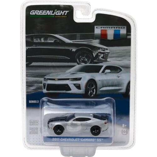 GreenLight 1:64 2017 Chevrolet Camaro SS Silver Ice Alloy model car Metal toys for childen kids diecast gift
