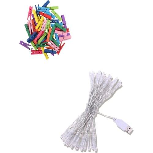 GTBL 400CM 40 LED Copper Wire Photo Clip Light String Christmas Starry Decorative Light String Christmas Decoration