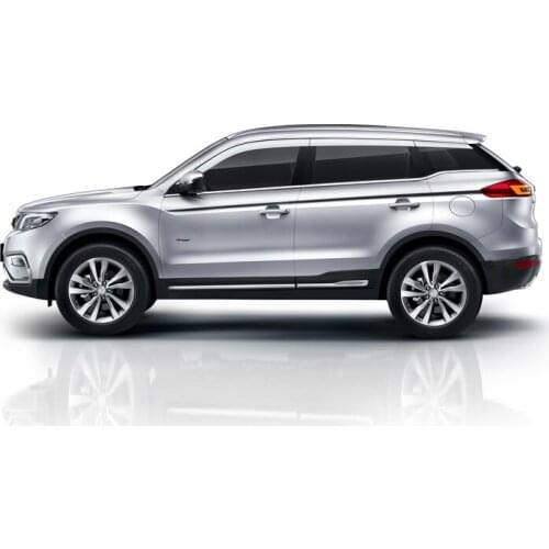 Chrome door visor side window deflector shade sun rain shield silver trips eaves for Geely PRO