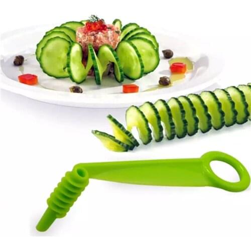 Potato Spiral Slicer Manual Cucumber Carrot Cutter Spiral Screw Slicer Salad Chopper Cutting Device Kitchen Tools Accessories