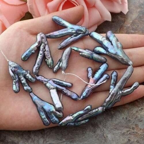 KKGEMS 1 PC Natural Black Pearl Beads claw Shape for Jewelry Making Fashion DIY Accessories