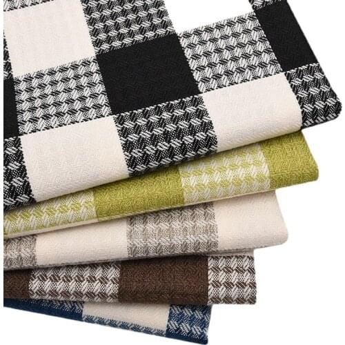 Width 148cm Wholesale Upholstery Sofa Cover Linen Cotton Old Coarse Cloth Ripstop Stripe Diy Tablecloth Canvas Fabric