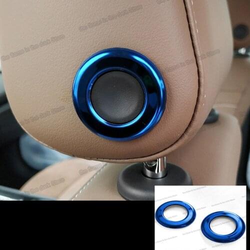 Lsrtw2017 Carbon Fiber Abs Car Seat Headrest Knob Button Ring for Buick Regal Opel Insignia 2017 2018 2019 2020 Accessories Auto